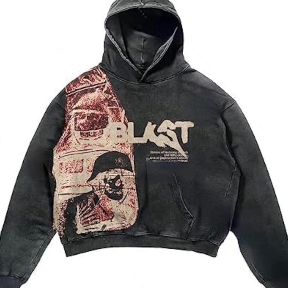 y2k hoodie blast print